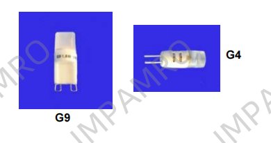 LED lamps with halogen look, warm white