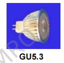 LED lamps with reflector, warm white MRI6