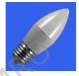 LED lamps Candle, warm white, 3000K