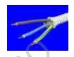Flexible yarn covered cable