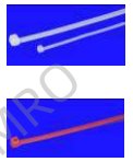 Cable ties, selflocking, white