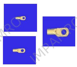 Solderless ring tube terminals, non insulated with inspection hole, per piece