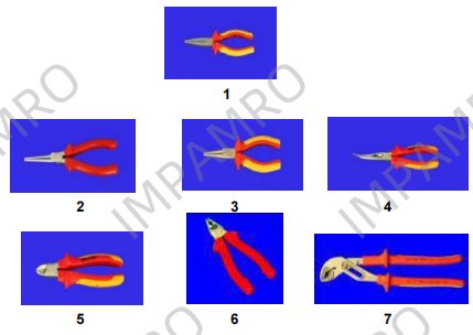 Pliers, insulated VDE 1000V
