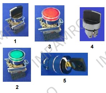 383789 Rotary and pushbutton switches, bore 22 mm diam. make Telemecanique