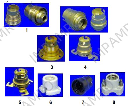 Bayonet lampholders, B22