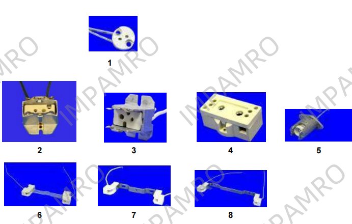 Lampholders for halogenlamps