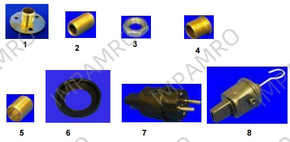 Accessories for lampholders and illumination cable