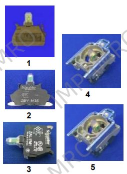 LED light blocks Telemecanique ZBV/ZAL/ZBA., with screw clamp terminals