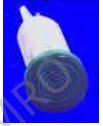 Pilot lights with round lens, bore 10 mm, complete with lamp 24 Volt 1W