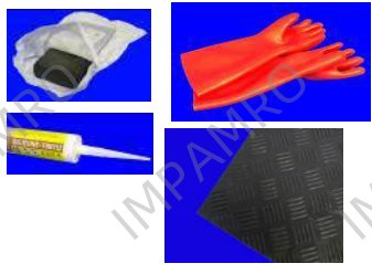 Insulating materials and accessories - Electrical putty and rubber gloves