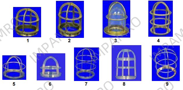 Outdoor Lighting - Guards for well glass fittings and handlamps