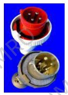Wiring Accessories for Marine Use - Ceeform plugs for reefer container service, earth pin on 3h