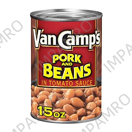 PORK & BEANS IN TOMATO TINNED
