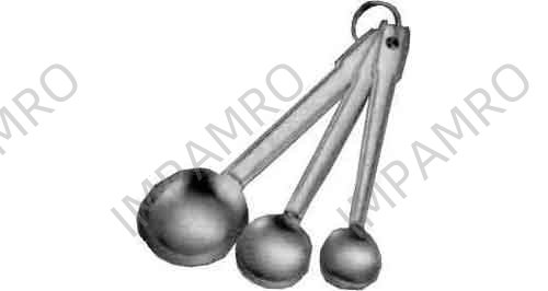 MEASURING SPOON SET S. STEEL, 2.5/5/15CC