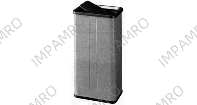 WASTE RECEPTACLE STEEL 19LTR, W/SWING LID W275XD190XH530MM