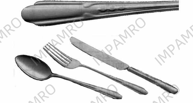 FISH FORK 18-CHROME STAINLESS ENGRAVED HANDLE