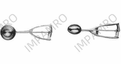 ICE-CREAM SCOOP STAINLESS STEEL ROUND 65MM DIAM 80CC