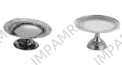 CAKE OR FRUIT STAND PLAIN STAINLESS STEEL 285MM DIAM