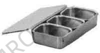 SPICE CONTAINER STAINLESS, 4 INNER BOXES 435X145X60MM