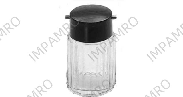 SAUCE BOTTLE GLASS 90CC WITH PLASTIC TOP