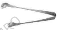 ICE TONGS STAINLESS STEEL, SHORT GRAB L:155MM