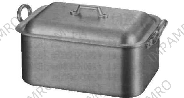 ROASTING PAN ALUMINIUM DEEP, W/LID 400X300X150MM