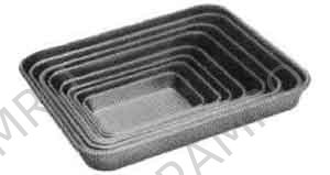 PAN RECTANGULAR ALUMINIUM 240X180X30MM