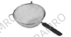 BOWL STRAINER STAINLESS STEEL W/WOOD HANDLE DIAM 153MM