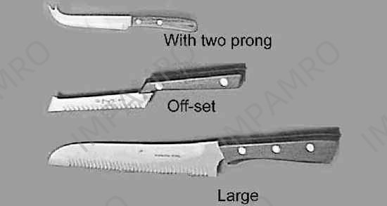 CHEESE KNIFE STAINLESS STEEL OFFSET BLADE LENGTH 100MM