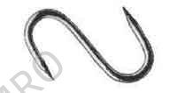 MEAT HOOK STAINLESS STEEL NON-SWIVEL 180MM
