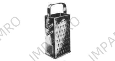 CHEESE GRATER STAINLESS STEEL 4 SIDE CUT 80X100X240MM