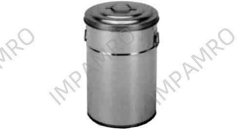 CAN FOOD STORAGE GALV STEEL, W/LID 55LTR