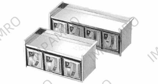SPICE CONTAINER STAINLESS 3-DRAWER TYPE W320XH150XD100MM