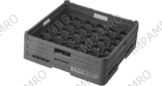 RACK GLASS DISH WASHER PLASTIC, 500X500X150MM 36 POCKETS