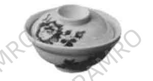 RICE BOWL LARGE W/COVER CHINA JAPANESE STYLE 155MM DIAM