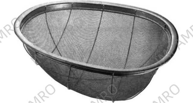 BASKET OVAL STAINLESS STEEL, L480XW470XD180MM