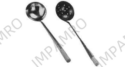 SOUP LADLE CHINESE SOLID STAINLESS STEEL 130MM DIAM