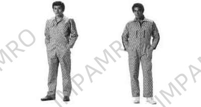 BOILERSUIT COTTON BUTTON TYPE WHITE SIZE M