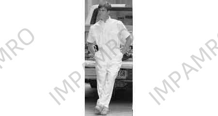 BOILERSUIT HALF-SLEEVES COTTON, BLUE LL