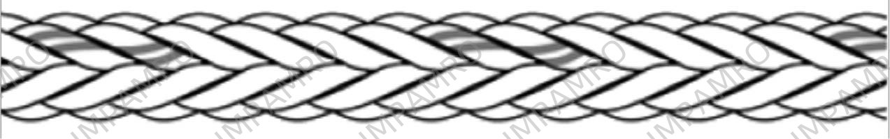 ROPE MOORING PP/POLYESTER, 12ST BRAID 9-7/8"CIR X 200MTR