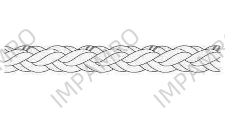 MOORING ROPE, HIGH STRENGTH NYLON, UNILON, 8-STRAND (2×4), 200 MTR x 70 MM, BTL: 1020 KN