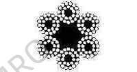 ROPE WIRE BLACK 6X24, 12.5MM DIAX220MTR W/CERT.