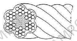 ROPE WIRE VINYL COVERED GALV, FOR ANTENNA O.D.8X10MM