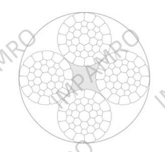 ROPE WIRE NON ROTATING 4STRAND, LANKOFOUR COMPACT 32MMX200MTR