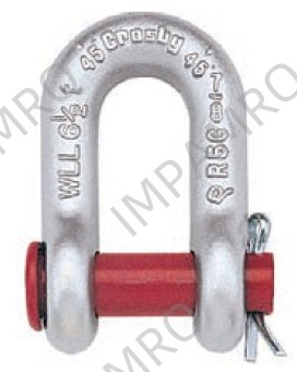CROSBY, FORGED CHAIN SHACKLE, (SA) ROUND PIN TY, G-215, GALV, 7/16′