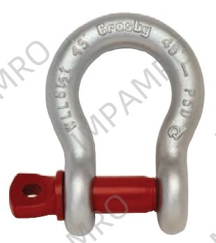 CROSBY, FORGED ANCHOR SHACKLE, (BC) SCREW PIN TY, S-209, UNGALV, 3/16′