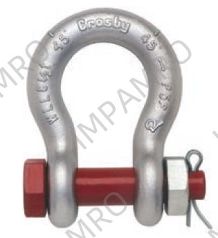 CROSBY, (BB) BOLT TY ANCHOR SHACKLE, S-2130, UNGALV, 1/2′