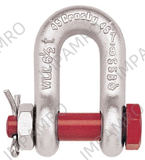 SHACKLE CHAIN FORGED CROSBY, BOLT TYPE S-2150 BLACK 2-1/2"