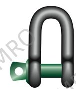 SHACKLE DEE W/SCREW PIN GALV,　GREEN PIN G-4151 65MM 55TON