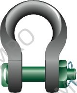 SHACKLE SLING BOW W/SAFETYBOLT, GREEN PIN P-6033 285MM 1500TON